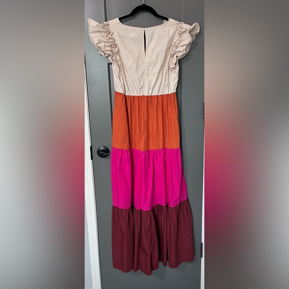 Elegant Multi-Color Tiered Maxi Dress - Picture 2 of 2
